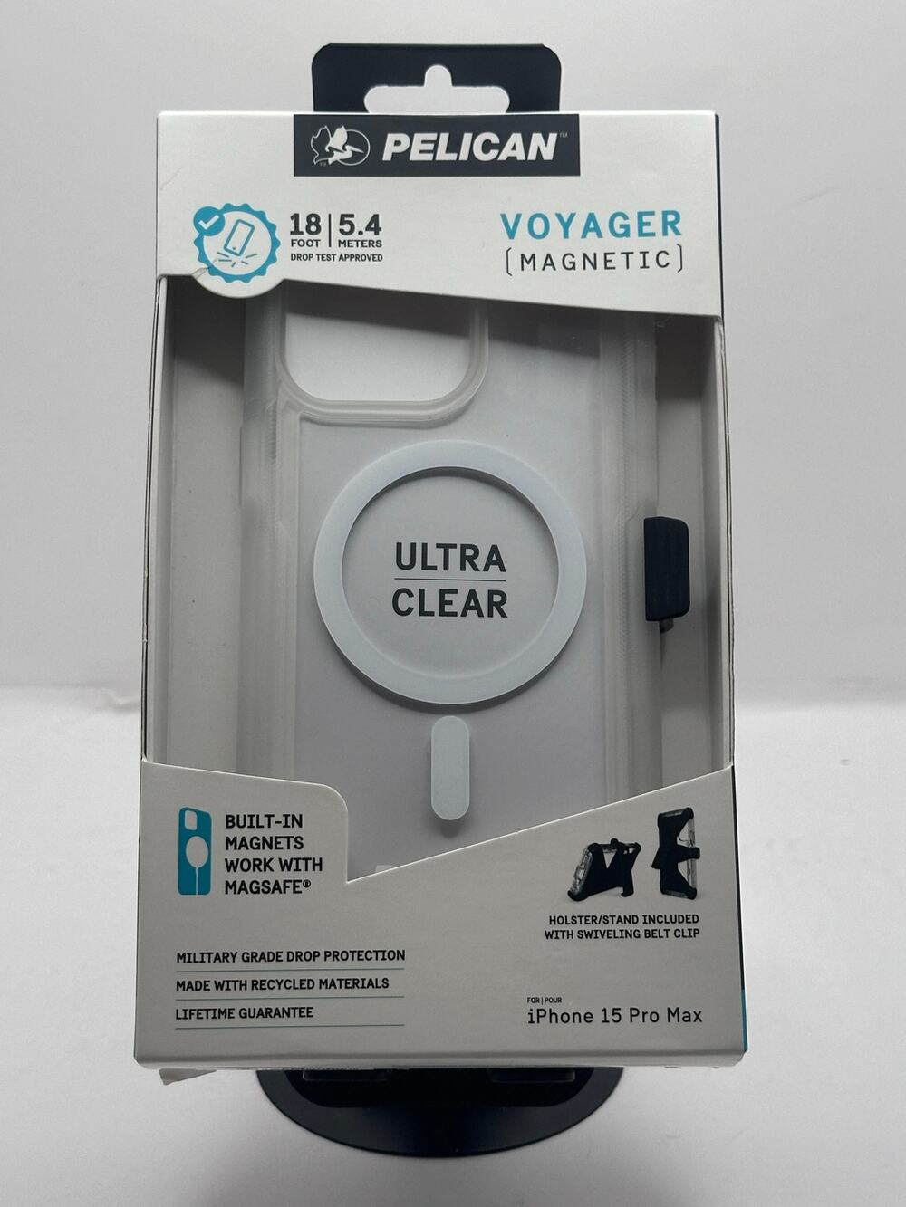 Pelican Voyager Magnetic Ultra Clear iPhone 15 Pro Max MagSafe Case NWT